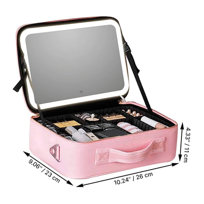 NECESER ORGANIZADOR CON ESPEJO Y LUZ LED TACTIL