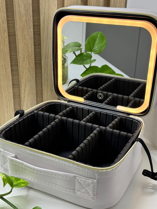 NECESER ORGANIZADOR CON ESPEJO Y LUZ LED TACTIL