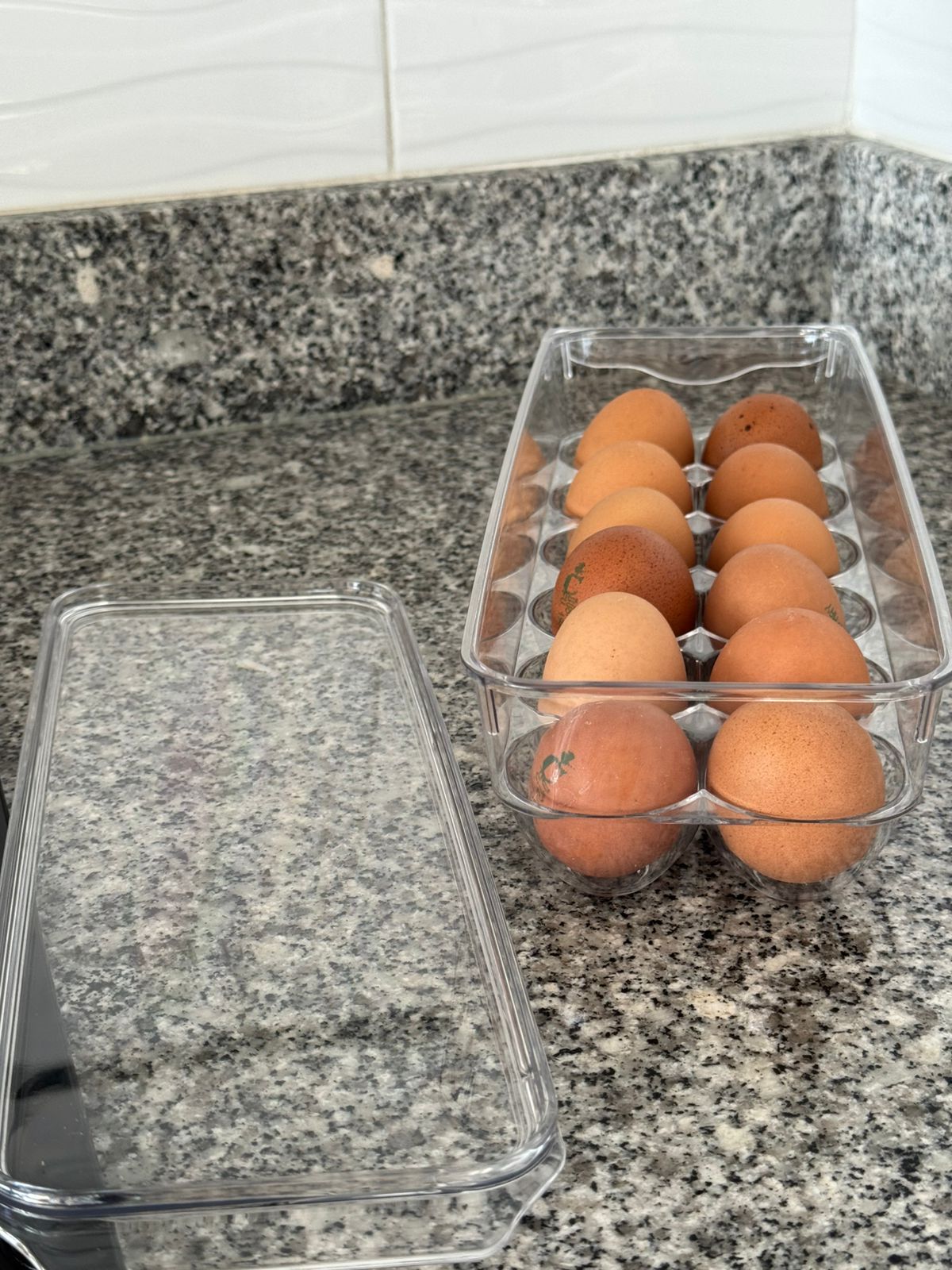 CONTENEDOR ACRILICO PARA 12 HUEVOS