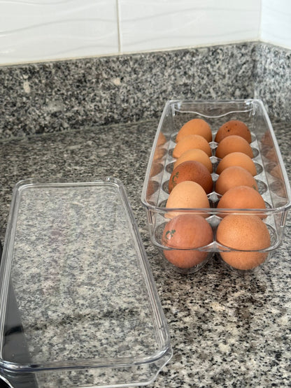 CONTENEDOR ACRILICO PARA 12 HUEVOS